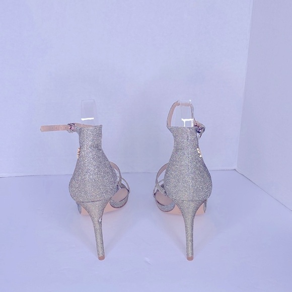 Kurt Geiger London Park Lane High Heel Sandals Metallic Silver/Gold Size 9 - Picture 4 of 8